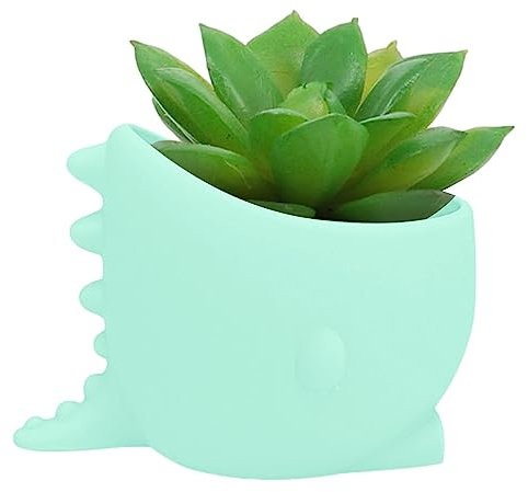 Holdes Pequeñas macetas suculentas, Cactus en forma de cola de dinosaurio, contenedor multifuncional, portabolígrafos, portapinceles de maquillaje, decoración interior y exterior