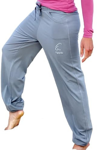 ESPARTO Yogahose Sitaara Herren und - Boyfriend Style - Damen in Bio-Baumwolle (Delfingrau, XL)