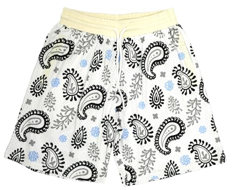 TPAZGHE Basketball-Shorts für Herren, Netzstoff, Fitnessstudio, Sport, Workout, Training, Kordelzug, Retro-Laufshorts mit Taschen, A019, Mittel