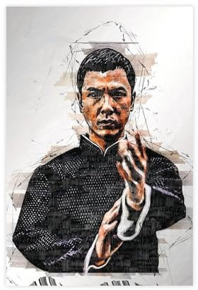 OWNPET Donnie Yen Ip Man Leinwand-Poster, Wandkunst, Dekordruck, Bild, Gemälde für Wohnzimmer, Schlafzimmer, Dekoration, ungerahmt, 30 x 45 cm