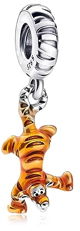 Doyafer 925 Sterling Silber Cartoon Tiger Charme Anhänger kompatibel mit Frauen Armband Charme Urlaub Familie Geschenke