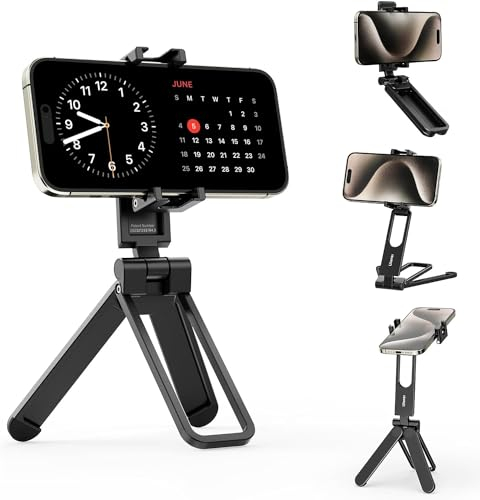 ULANZI MA26 Treppiede Pieghevole per Cellulare a Farfalla, Mini Treppiede con Supporto e Modalità Portatile, Supporto Portatile Stabile e Leggero per iPhone Selfie Vlog Tiktok Samsung Huawei