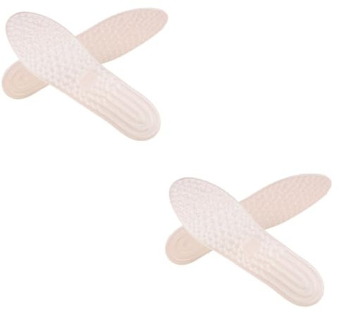Healvian 2 Paar Fußschmerzen läuft vollflächige Einlegesohlen volle Handfläche Brötchenmacher farbiges Toilettenpapier Schuheinlegesohle atmungsaktives Fußpolster aufblasbar Luftkissen Weiß