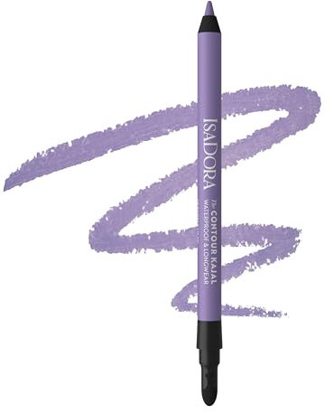 IsaDora Perfect Contour Kajal- Forte tenuta senza sfocature - Penna Kajal nera ideale per Smokey Eyes - altamente pigmentata e ipoallergenica - Facile applicazione - Pennarello, viola