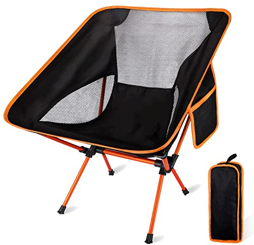 Frasheng Chaise de Camping,Compacte,Ultra Légère Chaise de Plage Pliable,Portable Léger Pliable Camping Chaise,Chaise Pliante Portable ultralégère avec Sac de Transport pour Camping,Pique-Nique,pêche