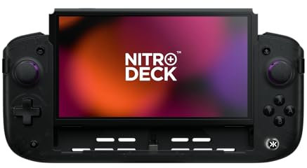 CRKD Nitro Deck+ Handheld Pro Controller for Nintendo Switch & OLED Model - TV Dockable - Programmable Sidekicks & Back Buttons - TruCollection System (Clear Black)