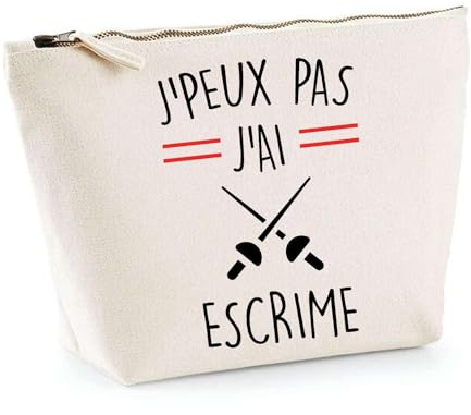 Trousse Escrime J'peux Pas | Pochette Toilette Maquillage Idée Sac Cadeau