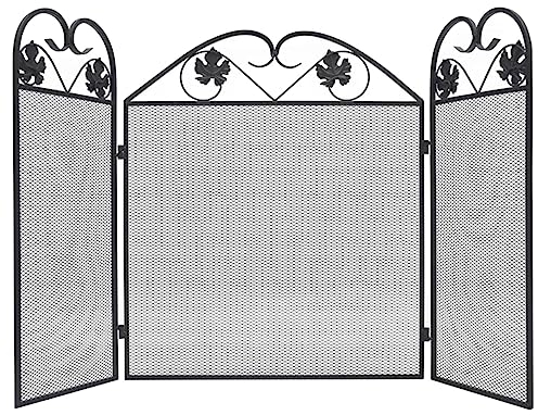 Home Items, 3-teiliger Kaminschutz, Eisen, Schwarz, Anzugmöbel