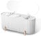 Makeup Pads Container,ABS Qtip HolderCotton Pad Holder,Cotton Ball Canister,Cotton Pad Holder Dispenser,Qtip Holder Dispenser,Cotton Pad Storage,3 Compartments with Lid for Bedroom Dressing Table(CM)