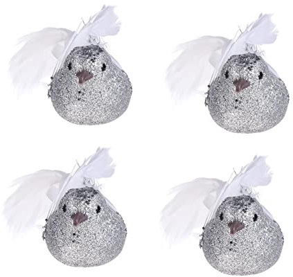 IMIKEYA 4 Stück Künstlicher Vogel Weihnachtsdekorationen Weihnachtsvögel Figur Vogel-Figuren-Statue Künstlicher Papagei Weihnachtskardinalsornament Weihnachtsbaum-Vogel-Dekorationen Schaum