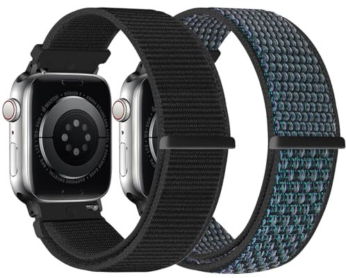 TumCez Compatible con Apple Watch Cinturino 49mm 46mm 45mm 44mm 42mm 41mm 40mm 38mm Donna Uomo, Cinturino Nylon Sportivo di Ricambio Regolabile per iWatch Series 10 9 8 7 6 5 4 3 SE Ultra 2 1