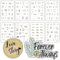 Sticker Hochzeit Gästebuch - Creme - Liebevoll designte Sticker - 203 Motive - Aufkleber Hochzeit für das Gästebuch - Sticker Gästebuch Hochzeit