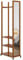 HOMCOM Standspiegel mit Rollen, Garderobenspiegel mit Ständer, Ganzkörperspiegel mit 3 Ebenen, 24,8 x 153,8 cm Garderobe, Kleiderstange, für Schlafzimmer und Wohnzimmer, Walnuss