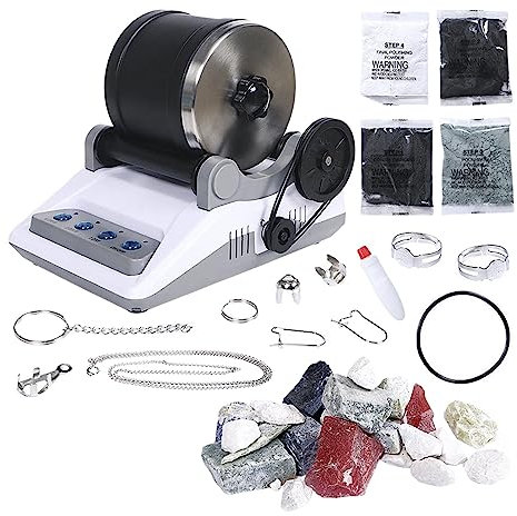 Luwecf Tumbler Rock Grinder Stem Hobby Géologie Professional Hobby Rock Polisher for