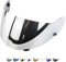 Everalo Visiere Casque Compatible avec Hjc CS15 - IS16 - FG15 - TR1 - FS11 - CLSP - CLST 2 - CSR1 - Ecran HJ09 - Visière Casque Anti-Rayures (Argent)