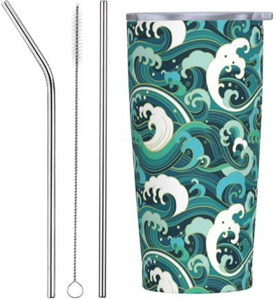 Taza De Aislamiento 20Oz, Ola Taza De Viaje Reutilizable Taza Térmica De Café Personalizada Taza Termo Café, Para Café, Agua Y Té