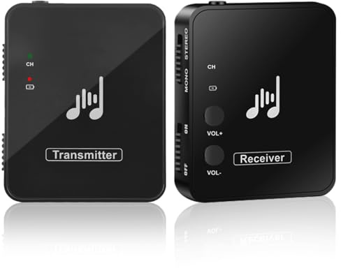 ibasenice Drahtloses in Ear Monitorsystem für Musiker bei Proben und Live | Schwarz, Abs Gehäuse, Mehrgeräte Verbindung, Kabellose Nutzung, für Bühnen und Proberaum Einsatz