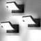 GXXG 3 Pièce 40W Applique Murale Exterieur LED 6000K Blanc Froid Noir Applique Murale Intérieure avec panneau LED pivotant à 350° Éclairage Extérieur Réglable de Façade en Aluminium Ip65 étanche