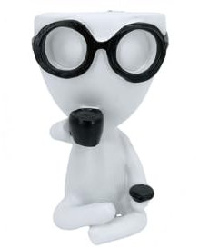 LANDENGWANG Mini pots de fleurs en forme humaine en résine décorative pour plantes grasses - Pour femme - Décoration de bureau ou de jardin