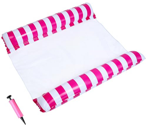Luftmatratze Pool, 4 in 1 Wasserhängematte Mit Netz Pool Zubehör, Zwei Größen Luftmatratze Wasser Luftmatratze Mit Netzboden, Wasser Hängematte Luftmatratze Pool Schwimmbad Strand (B)