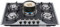 5 Burners Built-in and Countertop Gas, 2000Pa Gas Cooktop with Electronic Pulse Auto Ignition und 7mm Coated Glass, for Homes or Restaurants (77.5x51x6.5cm)