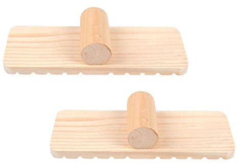 BAZEITFLOW 2pcs Wooden Bridge Toy Hamster Seesaw Pet Chew Toys for Hamster Playing in Cage Natural Wood