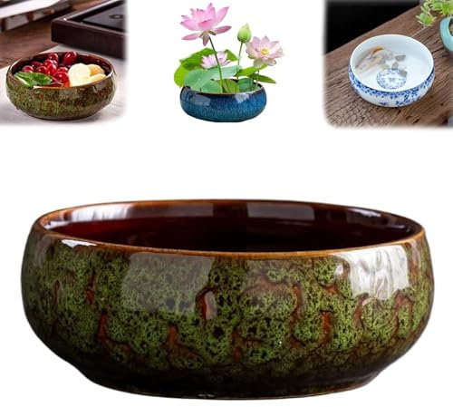 Pot Hydroponique,Pot De Fleur Ceramique,Plantes D'IntéRieur,Fleurs Vasque RéCipient Hydroponique Non Poreux De Grand Calibreavec GlaçUre Fluide, Applicable Aux Plantes Succulentes En Hydroponie (B)