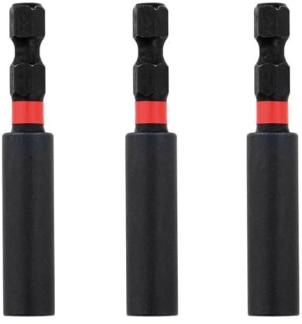 3-Pack Magnetic Hex Drill Bit Holders, 1/4 Inch – Heavy Duty Impact Driver Tool Accessory, Secure & Durable Bit Holders for Power Drills