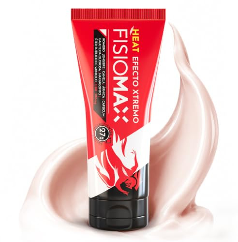 Fisiomax Heat Efecto Xtremo - 75ml - Deep Heat Crema Antiinflamatoria Calor Muscular Sin Quemazón, Árnica y Capsaicina, Crema Calentamiento Muscular y Recuperación Deportiva, Contracturas