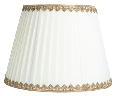 NULYLU Abat-jour en Dentelle pour Abat Jour Lampadaire, Tissu et Fer, E27, Décoratif, Facile à Installer, pour Salon et Chambre, Jaune