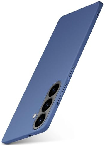 moex für Samsung Galaxy S26 Hülle Ultra Dünn, Schutzhülle mit erhöhtem Kameraschutz, Slim Cover Hardcase Backcover, Dünnste Handyhülle Minimalistisch Alpha Case, Matt Blau