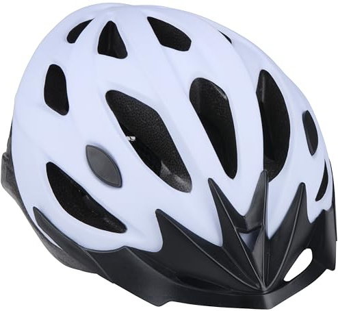Dunlop Fahrrad Helm Größe L 58-61 cm - Helm Fahrrad mit Abnehmbarem Visier - Radhelm für E-Bike - mit Belüftung und Verstellbarem Verschluss - Weiß Schwarz