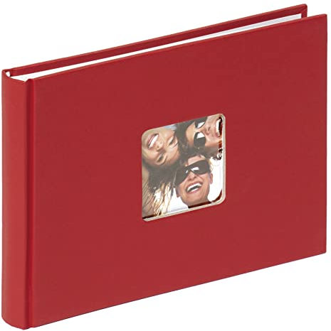 walther design Fotoalbum rot 22 x 16 cm mit Cover-Ausstanzung, Fun FA-207-R