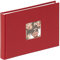 walther design Fotoalbum rot 22 x 16 cm mit Cover-Ausstanzung, Fun FA-207-R
