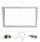 tomzz Audio 2439-010 Doppel DIN Radioblende Set kompatibel mit Opel Corsa C Combo Omega B Vectra C Meriva matt-Chrom mit Radioadapter ISO Antennenadapter ISO DIN Entriegelungsbügel