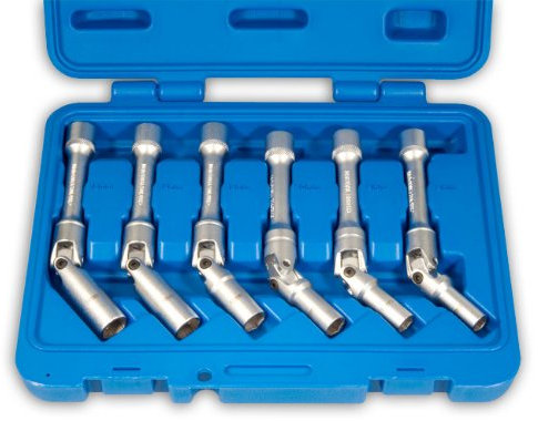 Douilles longues à cardan pour bougie de préchauffage 6 pièces 3/8 8-16 mm