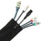 Fisual Zip Cable Tidy Wrap (50mm Dia 2m Length, Black)