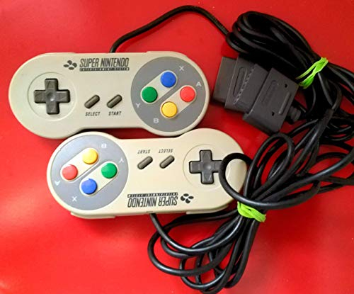 Set: 2x ORIGINAL Super Nintendo Controller SNES Pad / Joypad / Gamepad / Control Pad / (in B-Zustand, gebraucht und können vergilbt sein)