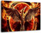 the hunger games catching fire Format 120x80 cm Bild auf Leinwand, XXL riesige Bilder fertig gerahmt mit Keilrahmen, Kunstdruck auf Wandbild mit Rahmen