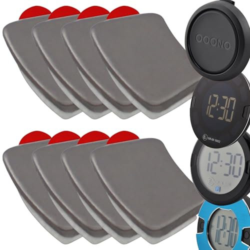 8 Ersatz Metallplättchen mit Klebepad für OOONO CO-Driver NO2, P-DISC NO1 und NO2 Auto elektronische Parkscheibe Blitzerwarner Halterung Ersatzteile Parkuhr Magnet selbstklebend neues Modell
