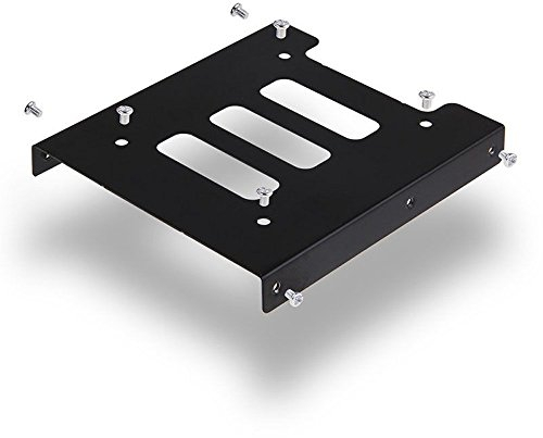 meeboo Einbaurahmen für interne 2,5 Festplatten/SSD's auf 3,5 Adapter Wechselrahmen Mounting Bracket Frame Halterung Schienen Hard Drive Holder Metal inkl. Schrauben Screws