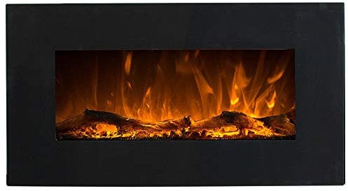 GLOW FIRE Elektrokamin Inside 127 (Einbaukamin) - elektrischer Kamin mit Heizung, Multicolor-LEDs & Fernbedienung - Kamineinsatz zum Einbau in die Wand, 1.500 W, 127x45,7x12,6 cm, Schwarz
