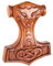 Wandschmuck Thorhammer Mjölnir Donar Hammer Holz Wikinger Wanddekoobje