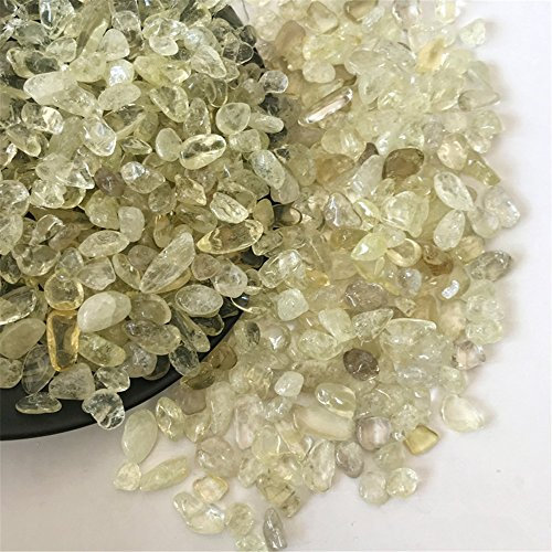 AITELEI 1 lb natürliche gelbe Kristall Chips zerkleinerte Stein Healing Reiki Schmuck Machen Heimtextilien
