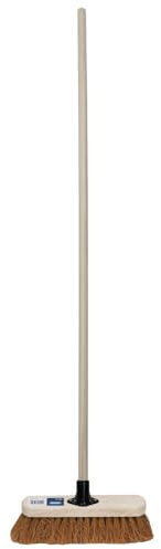 Draper 1200 x 300mm Gardening Soft Coco Broom| Heavy- Duty Garden Clean Hand Tool | Wooden Handle Sweeping Brush |Outdoor and Indoor |01087