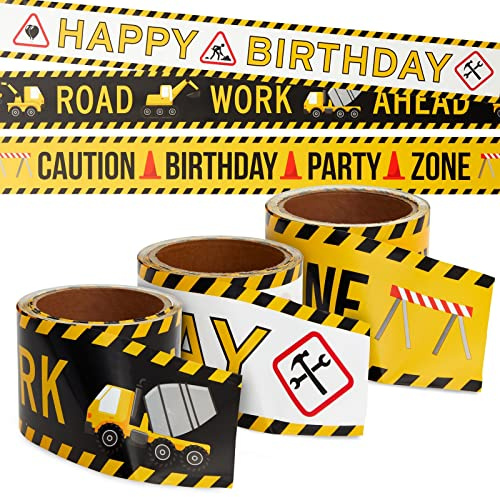 Nastro decorativo per feste di compleanno (7,6 cm, 3 pezzi)