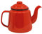 Enamel Teapot with Handle & Lid 14cm, 1.5L Traditional Serving Teapot Coffee Pot Jug Camping, Red (Red)