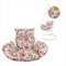 Kideo® Sitzkissen für Hängesessel, Swing Chair Kissen, Ersatzkissen, Wechselkissen, waschbar, 2-teilig, weiß rot, Rosen (Nest, 3761 Roses)