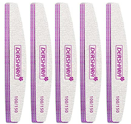 Lime unghie professionali multifunzione Lima Unghie a doppia faccia 100/150 grit Manicure Buffer Double sided per Unghie in Cristallo Naturale Acrilico - 15 pezzi (100/150)