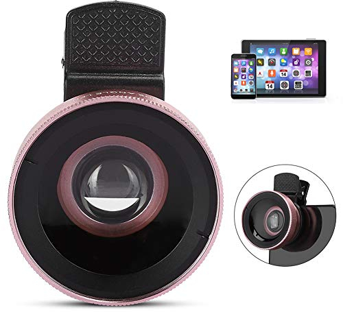Handy-Kameraobjektiv, 2-in-1-Telefonobjektiv Professionelles Objektiv mit 0,45-fachem Weitwinkelobjektiv 12,5-Fach Makroobjektiv für Smartphone Tablet Externes Selfie-Objektiv